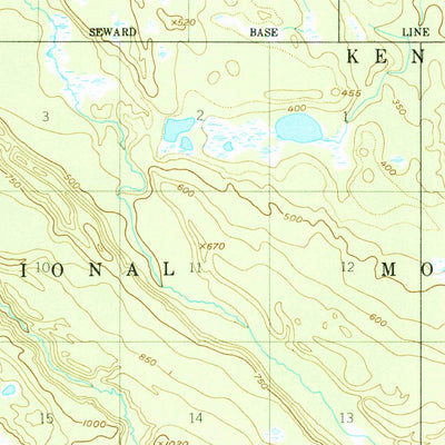 United States Geological Survey Kenai A-3, AK (1951, 63360-Scale) digital map
