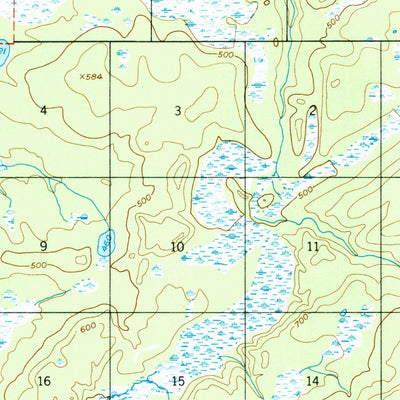 United States Geological Survey Kenai A-4, AK (1951, 63360-Scale) digital map