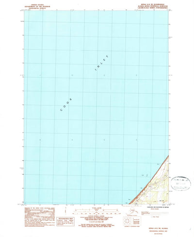 United States Geological Survey Kenai A-5 NE, AK (1987, 25000-Scale) digital map