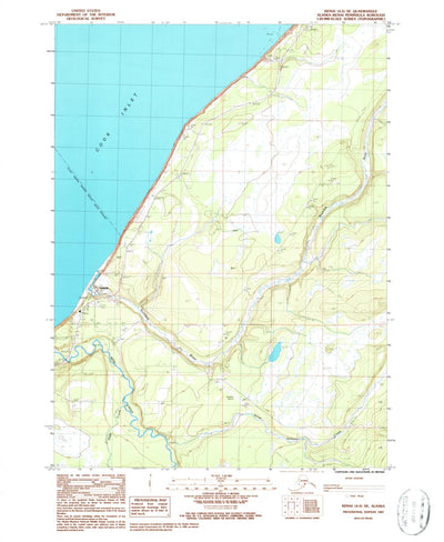 United States Geological Survey Kenai A-5 SE, AK (1987, 25000-Scale) digital map