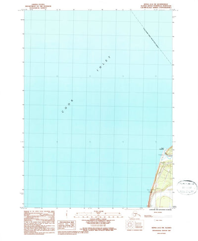 United States Geological Survey Kenai A-5 SW, AK (1987, 25000-Scale) digital map