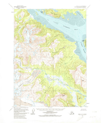 United States Geological Survey Kenai A-8, AK (1958, 63360-Scale) digital map