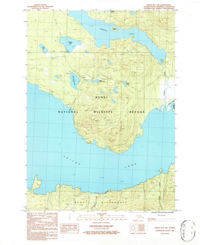 United States Geological Survey Kenai B-1 NW, AK (1986, 25000-Scale) digital map