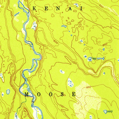 United States Geological Survey Kenai B-2, AK (1952, 63360-Scale) digital map