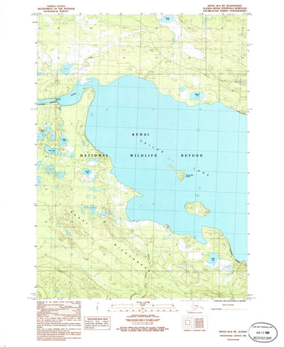 United States Geological Survey Kenai B-2 NE, AK (1986, 25000-Scale) digital map