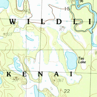 United States Geological Survey Kenai B-2 NW, AK (1986, 25000-Scale) digital map