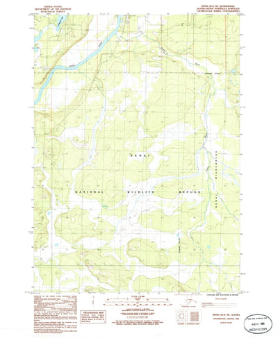 United States Geological Survey Kenai B-3 NE, AK (1986, 25000-Scale) digital map