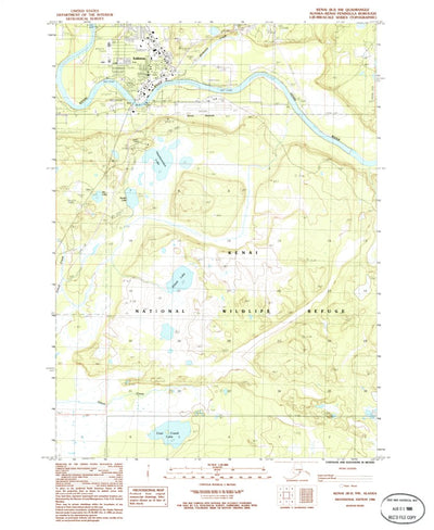 United States Geological Survey Kenai B-3 NW, AK (1986, 25000-Scale) digital map