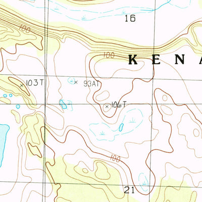 United States Geological Survey Kenai B-3 NW, AK (1986, 25000-Scale) digital map