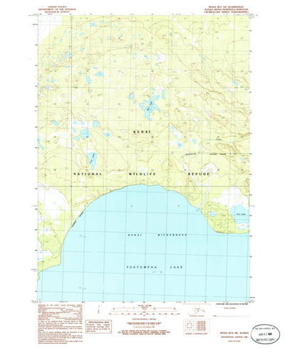 United States Geological Survey Kenai B-3 SW, AK (1986, 25000-Scale) digital map