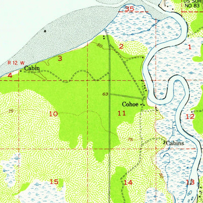 United States Geological Survey Kenai B-4, AK (1952, 63360-Scale) digital map