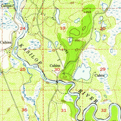 United States Geological Survey Kenai B-4, AK (1952, 63360-Scale) digital map