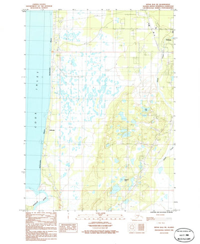 United States Geological Survey Kenai B-4 NE, AK (1986, 25000-Scale) digital map