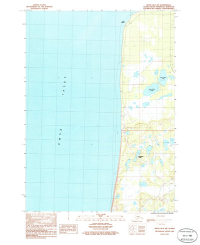 United States Geological Survey Kenai B-4 SW, AK (1986, 25000-Scale) digital map