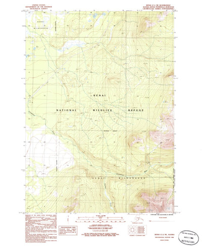 United States Geological Survey Kenai C-1 NE, AK (1986, 25000-Scale) digital map