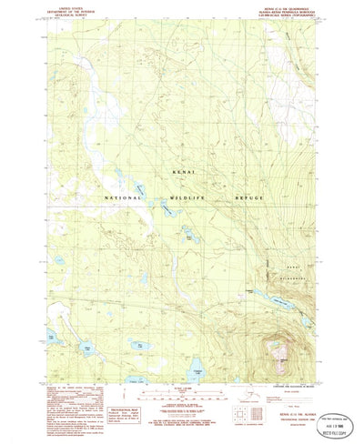 United States Geological Survey Kenai C-1 SW, AK (1986, 25000-Scale) digital map