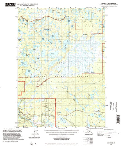 United States Geological Survey Kenai C-2, AK (1992, 63360-Scale) digital map