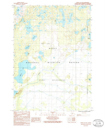 United States Geological Survey Kenai C-2 NE, AK (1986, 25000-Scale) digital map