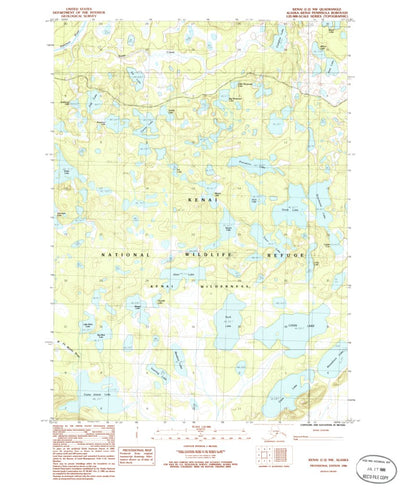 United States Geological Survey Kenai C-2 NW, AK (1986, 25000-Scale) digital map