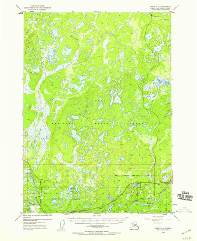 United States Geological Survey Kenai C-3, AK (1950, 63360-Scale) digital map