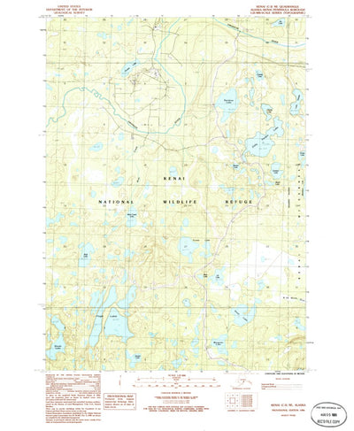 United States Geological Survey Kenai C-3 NE, AK (1986, 25000-Scale) digital map