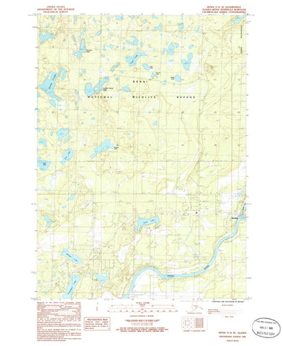United States Geological Survey Kenai C-3 SE, AK (1986, 25000-Scale) digital map
