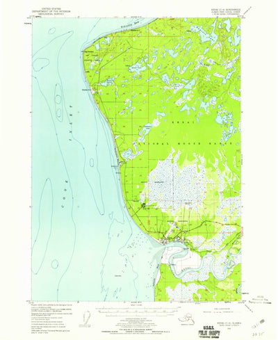 United States Geological Survey Kenai C-4, AK (1952, 63360-Scale) digital map