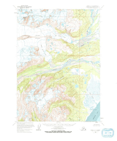 United States Geological Survey Kenai C-7, AK (1958, 63360-Scale) digital map