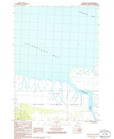 United States Geological Survey Kenai D-1 NE, AK (1986, 25000-Scale) digital map