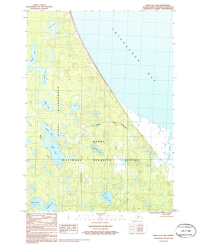 United States Geological Survey Kenai D-1 NW, AK (1986, 25000-Scale) digital map