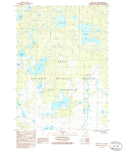 United States Geological Survey Kenai D-1 SW, AK (1986, 25000-Scale) digital map