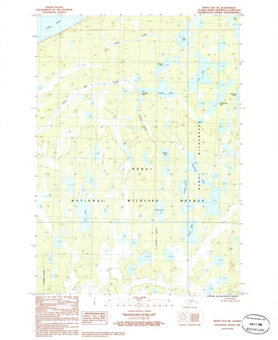 United States Geological Survey Kenai D-2 NE, AK (1986, 25000-Scale) digital map