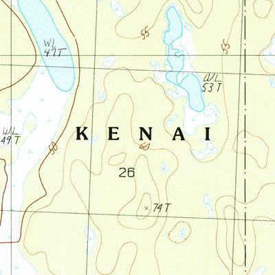 United States Geological Survey Kenai D-2 NE, AK (1986, 25000-Scale) digital map