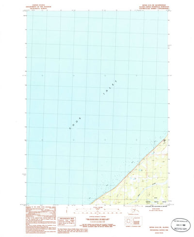 United States Geological Survey Kenai D-3 NE, AK (1986, 25000-Scale) digital map