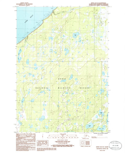 United States Geological Survey Kenai D-3 SE, AK (1986, 25000-Scale) digital map