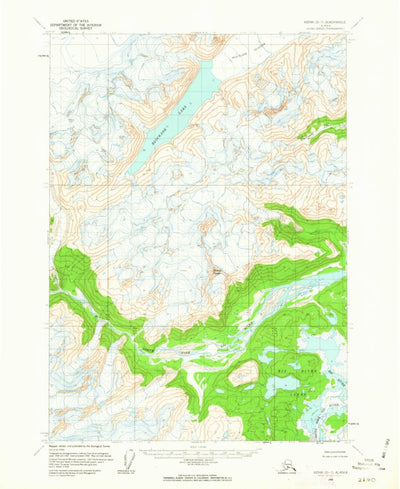 United States Geological Survey Kenai D-7, AK (1958, 63360-Scale) digital map