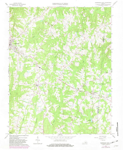 United States Geological Survey Kenbridge East, VA (1966, 24000-Scale) digital map