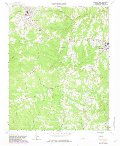 United States Geological Survey Kenbridge West, VA (1966, 24000-Scale) digital map