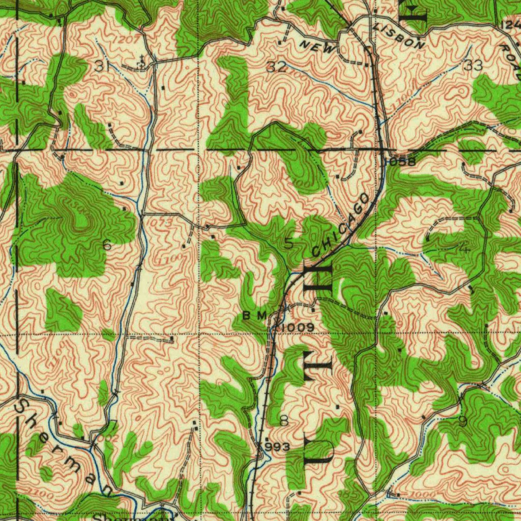Kendall, WI (1919, 62500-Scale) Map by United States Geological Survey ...