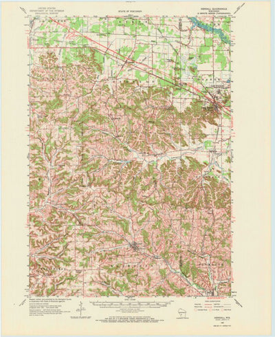 United States Geological Survey Kendall, WI (1962, 62500-Scale) digital map