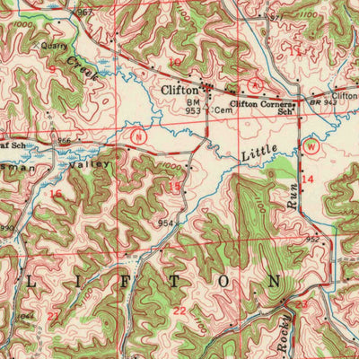 United States Geological Survey Kendall, WI (1962, 62500-Scale) digital map