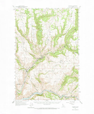 United States Geological Survey Kendrick, ID (1961, 62500-Scale) digital map