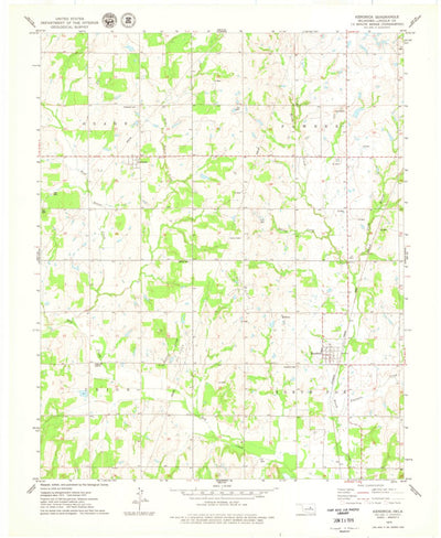 United States Geological Survey Kendrick, OK (1975, 24000-Scale) digital map