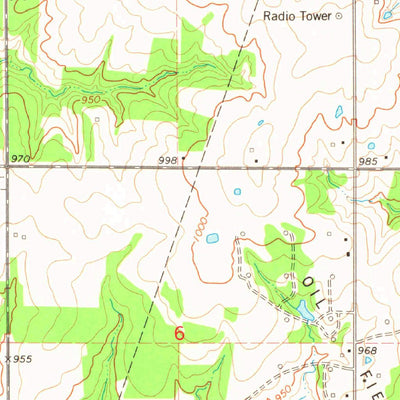 United States Geological Survey Kendrick, OK (1975, 24000-Scale) digital map