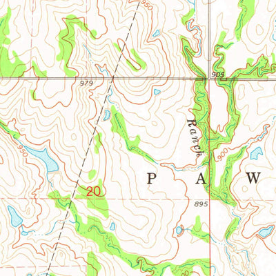 United States Geological Survey Kendrick, OK (1975, 24000-Scale) digital map