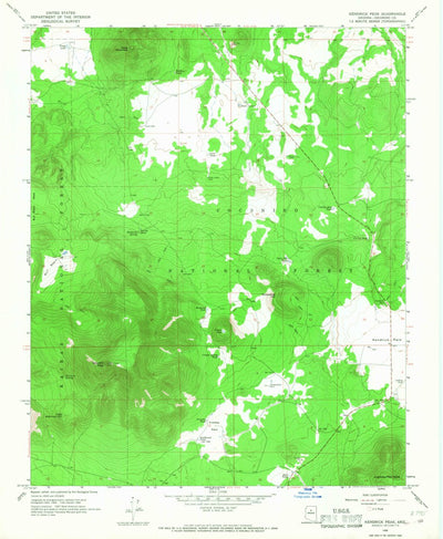 United States Geological Survey Kendrick Peak, AZ (1966, 24000-Scale) digital map
