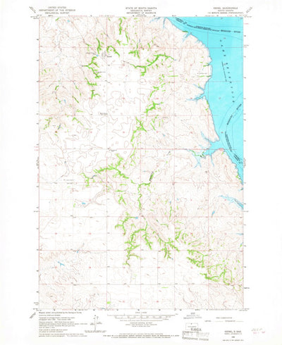 United States Geological Survey Kenel, SD (1966, 24000-Scale) digital map