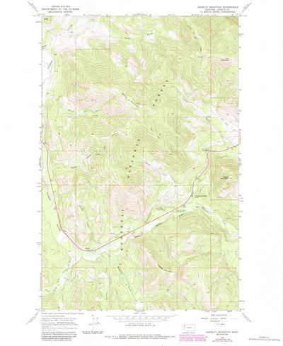 United States Geological Survey Kenelty Mountain, MT (1966, 24000-Scale) digital map