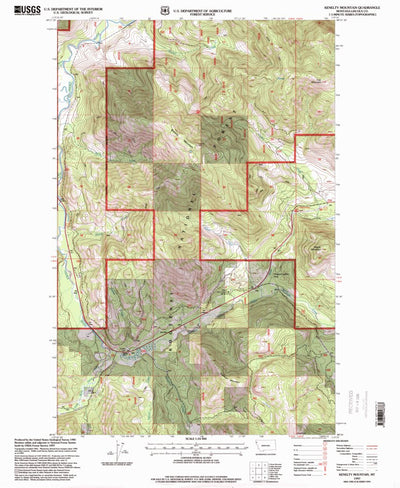 United States Geological Survey Kenelty Mountain, MT (1997, 24000-Scale) digital map