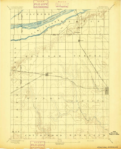 United States Geological Survey Kenesaw, NE (1894, 62500-Scale) digital map